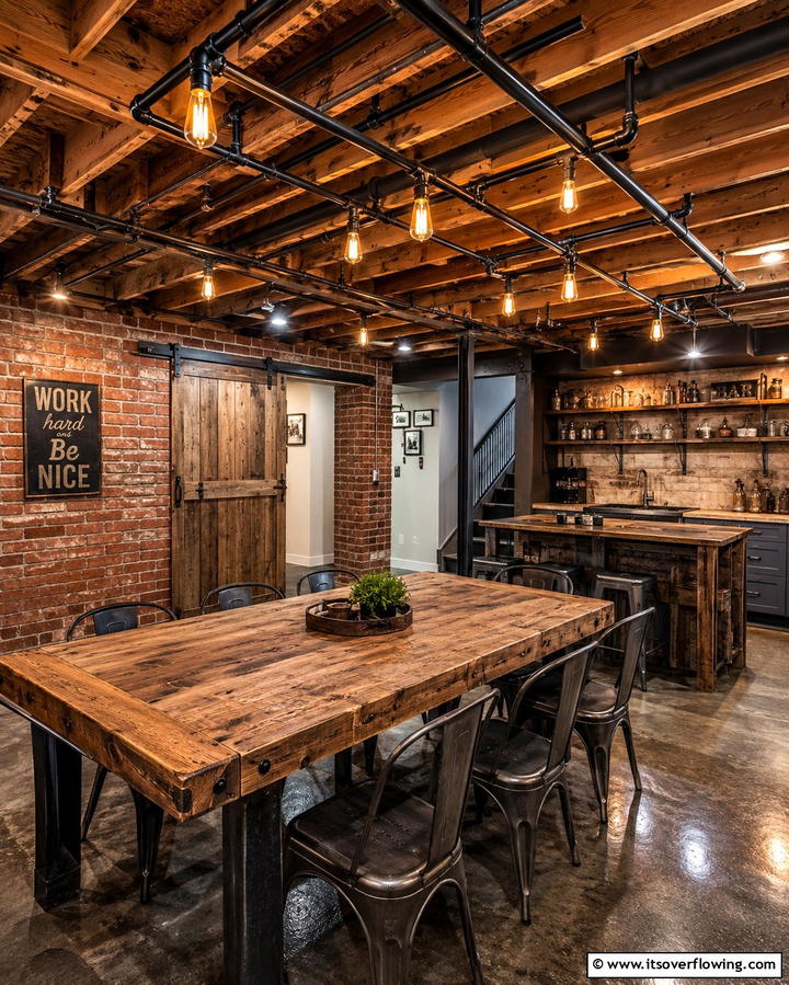 Industrial Pipe Lighting - 25 Exposed Basement Ceiling Ideas for an Industrial Chic Look