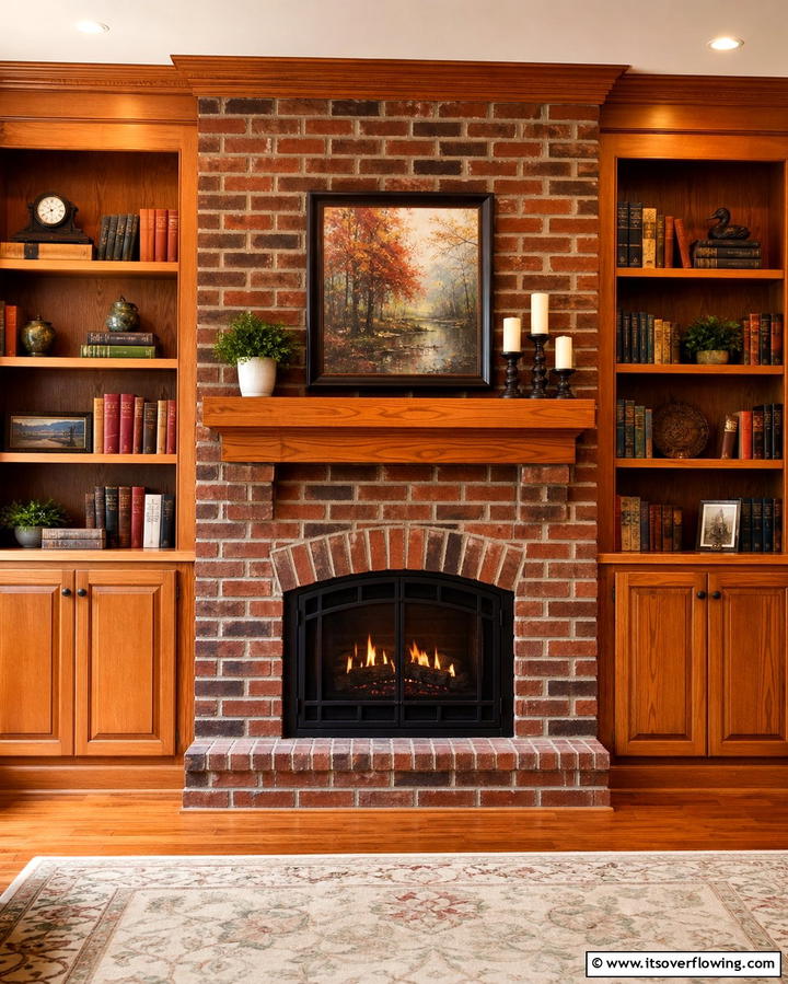 Industrial Rustic Fusion - 25 Rustic Brick Fireplace Ideas to Warm Up Your Home