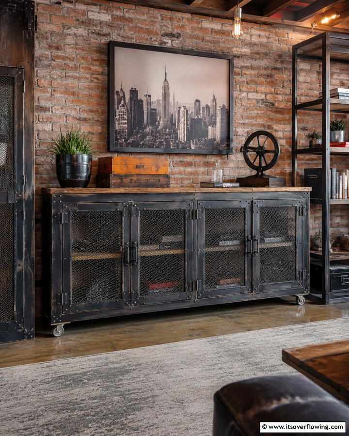 Industrial Style Cabinet Units - 30 Smart Cabinet Storage Ideas to Declutter and Organize Your Home