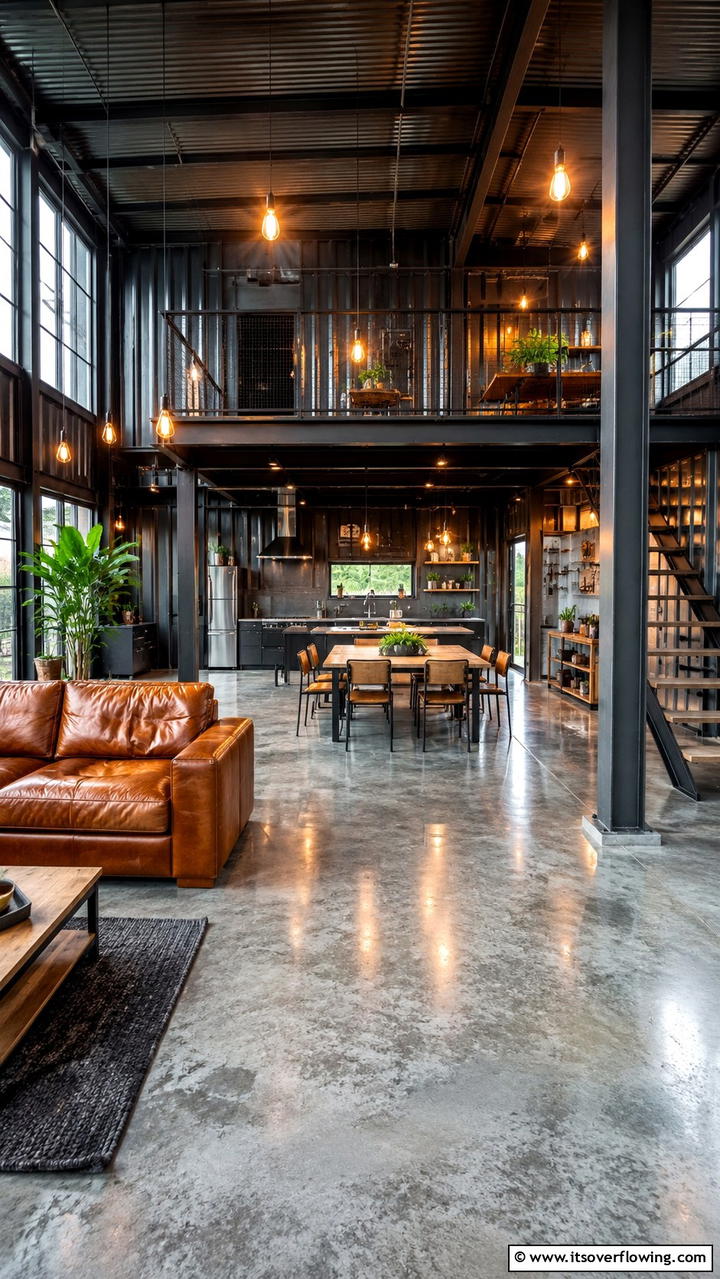 Industrial Style Container Residence - 30 Container Home Ideas for Sustainable Living