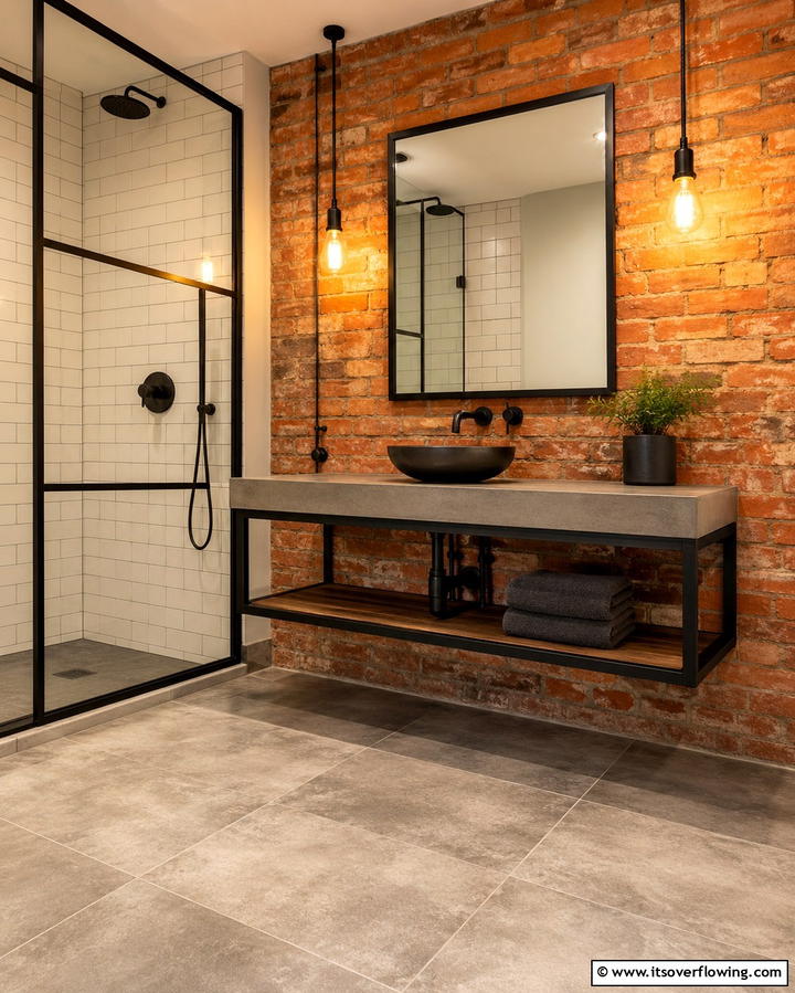 Industrial Style Floating VanityExact - 25 Floating Vanity Bathroom Ideas for a Modern and Sleek Look