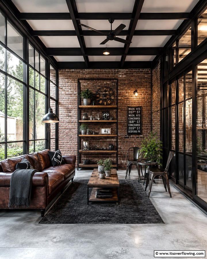 Industrial Style Glass Porch - 25 Glass Porch Design Ideas for a Bright and Airy Space
