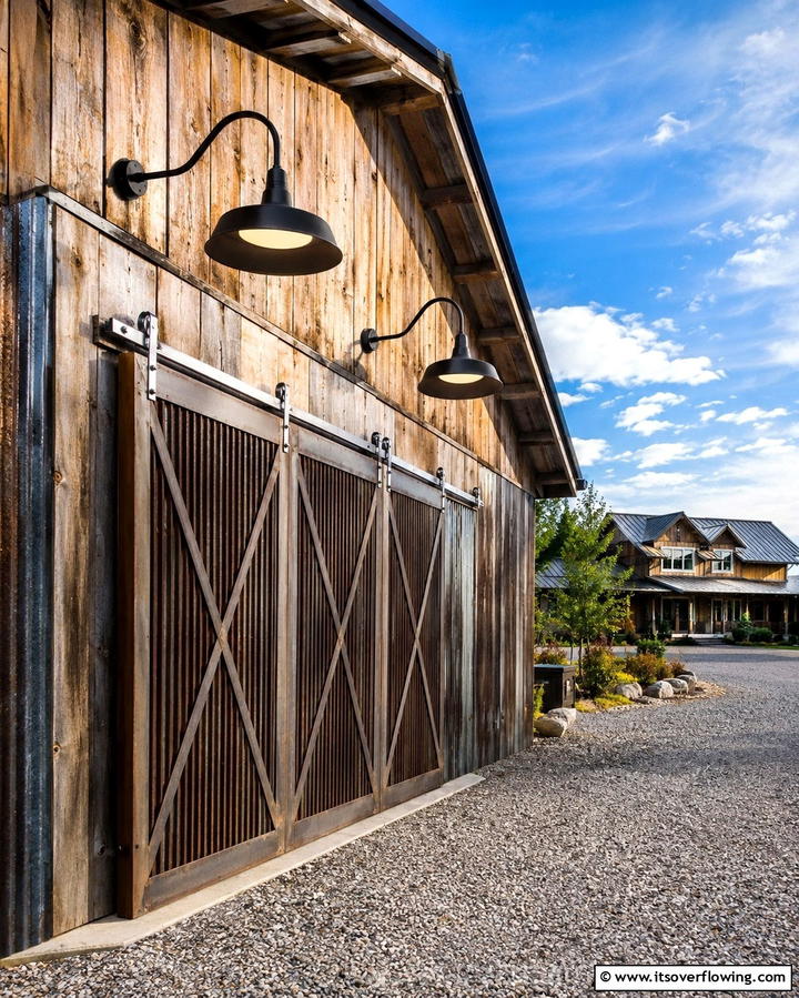 Industrial Style Gooseneck Fixtures - 25 Exterior Garage Lighting Ideas to Illuminate Your Home