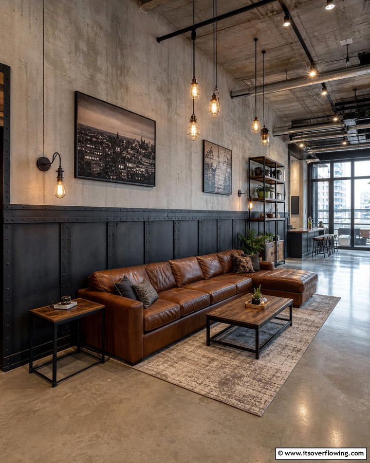 Industrial Style Wainscoting - 21 Classic Wainscoting Ideas to Elevate Your Interior Walls