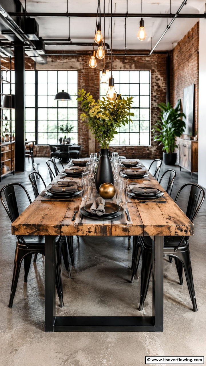 Industrial Urban Table Setting - 21 Creative Table Setting Ideas for Every Occasion