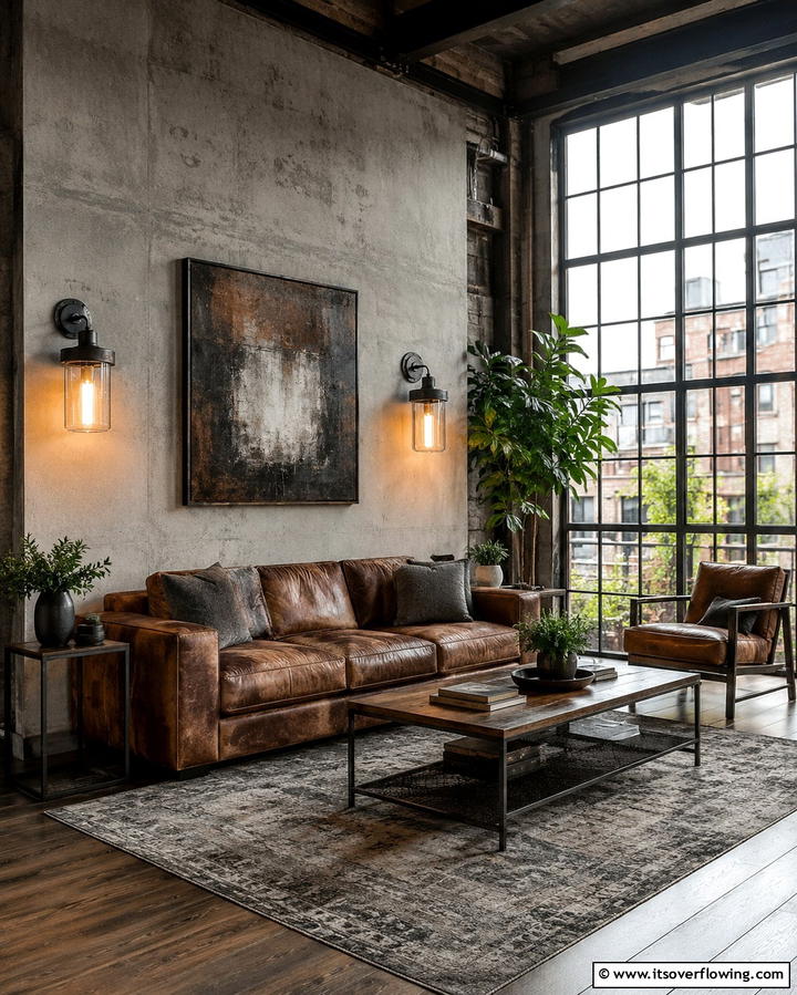 Industrial Wall Lights for Edgy Style - 25 Living Room Wall Lighting Ideas for a Bright and Inviting Space
