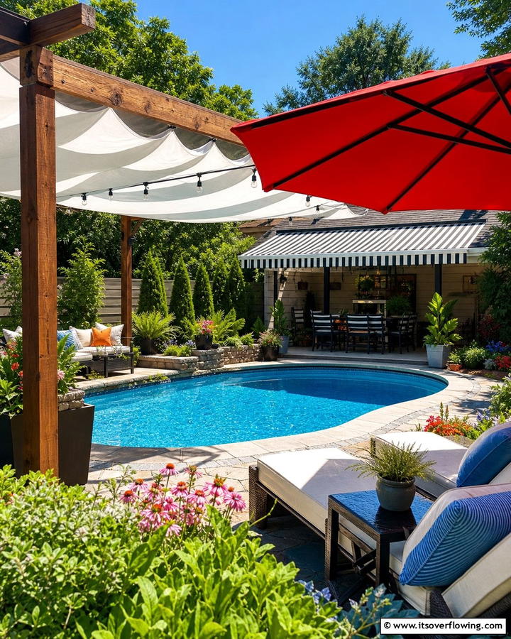 Inexpensive Shade Structures - 21 Budget Backyard Pool Ideas for Affordable Summer Fun