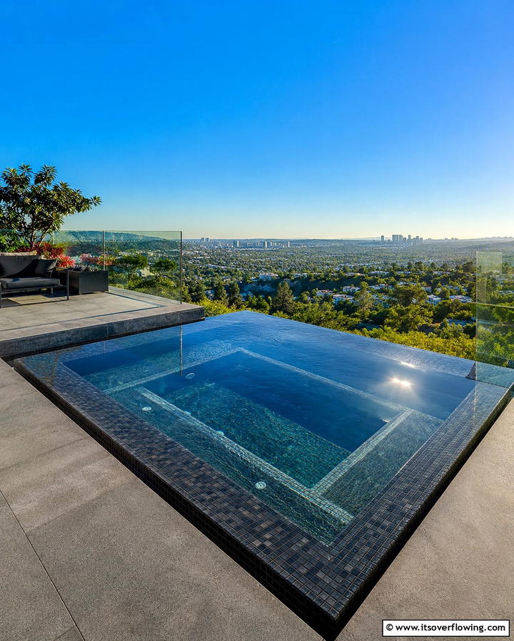 Infinity Edge Sunken Hot Tub - 20 Sunken Hot Tub Ideas for Relaxing Outdoor Spaces