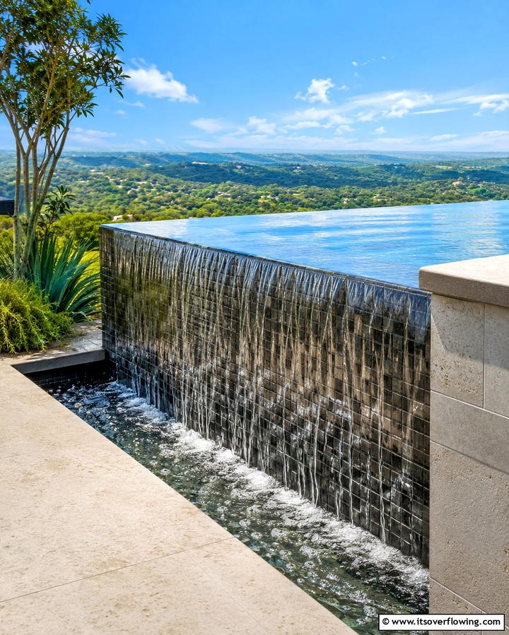Infinity Edge Waterfall - 25 Small Pool Waterfall Ideas for Your Backyard