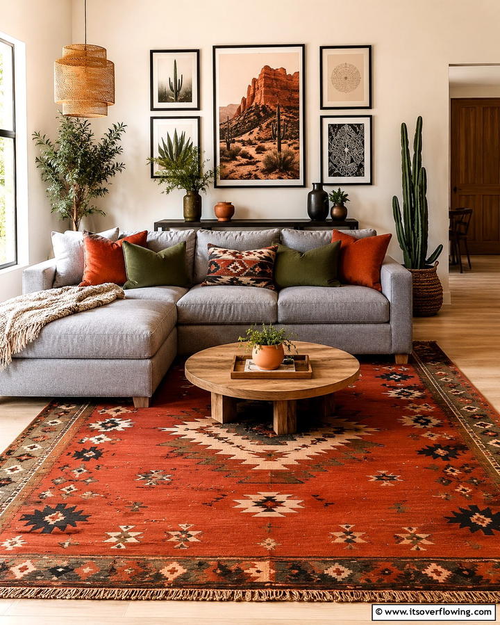 Infuse Warmth with Earthy Tones - 30 Grey Couch Living Room Styling Ideas for Cozy Spaces