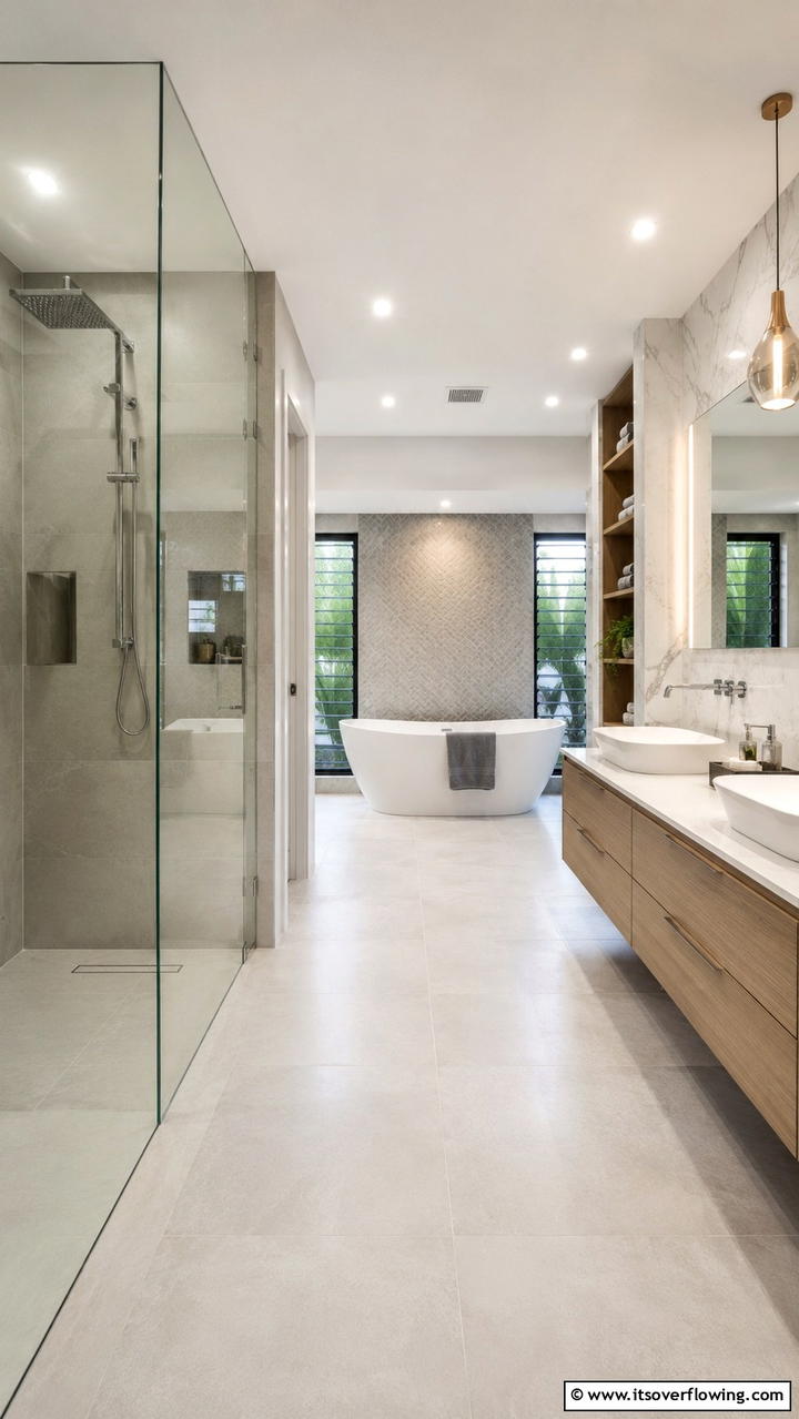 Innovative Layouts for Optimal Flow - 30 Ensuite Bathroom Ideas for Luxurious Privacy