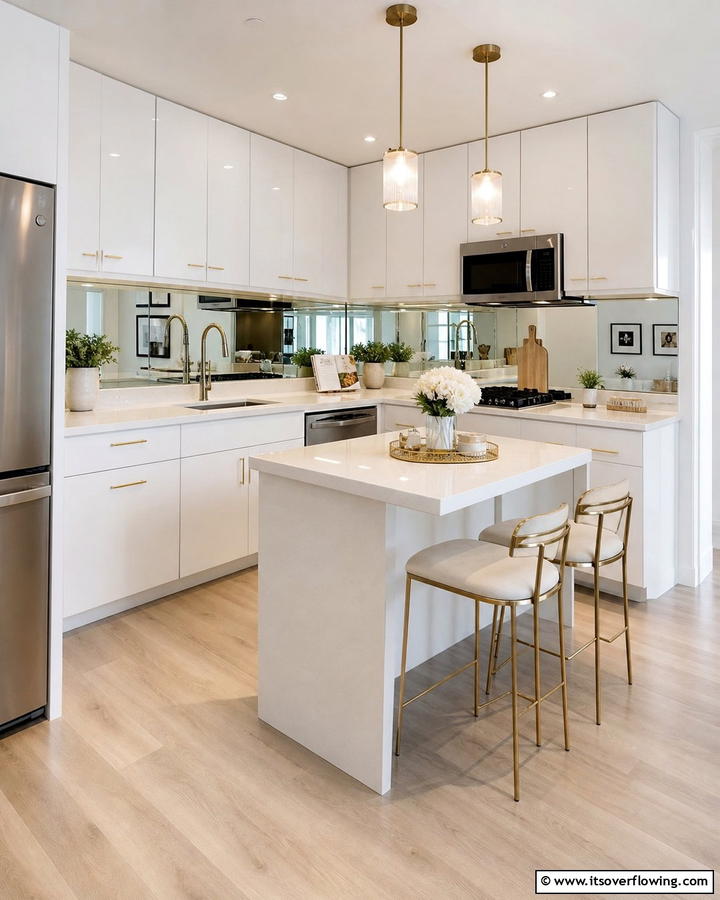 Innovative Mirror Enhancements - 21 Small Kitchen Ideas on a Budget for Maximized Space