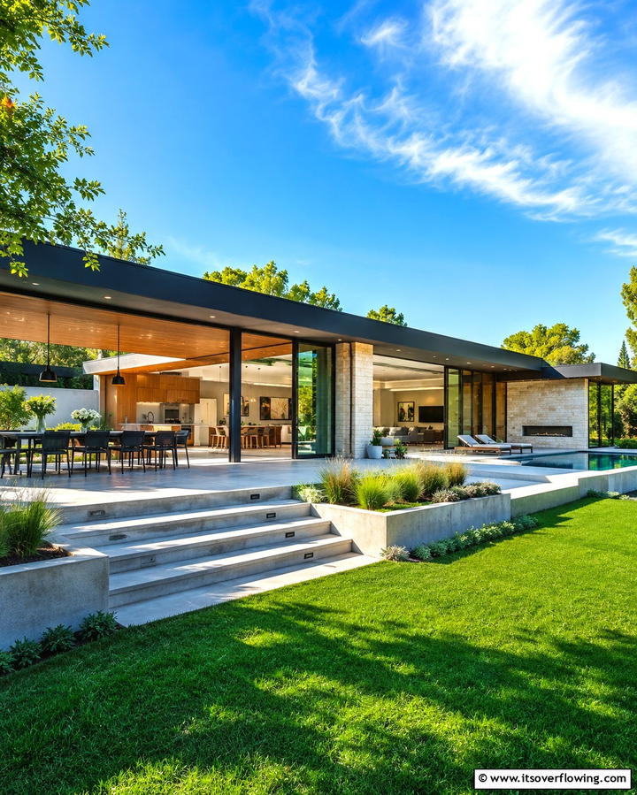 Innovative Open Concept Home - 30 Houses with Black Roofs- Modern Exterior Design Inspiration