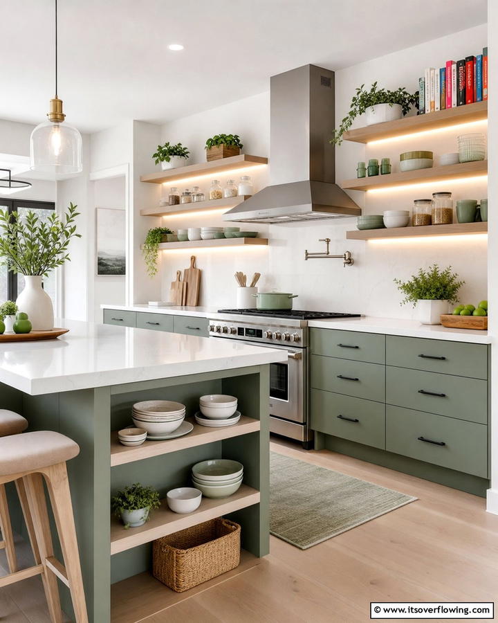 Innovative Open Shelf Counter Ideas - 30 Kitchen Counter Decor Ideas to Elevate Your Space