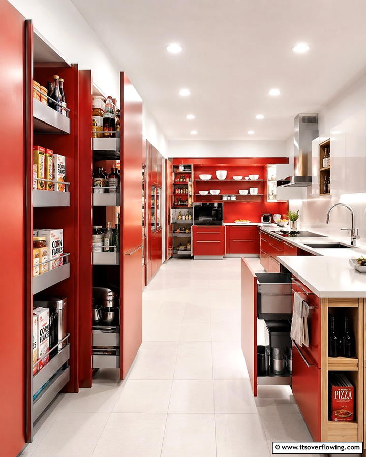 Innovative Red Storage Ideas - 30 Bold Red Kitchen Ideas for a Vibrant Cooking Space