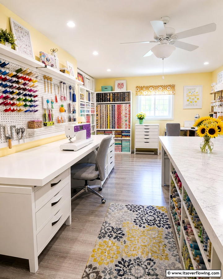 Innovative Sewing and Hobby Room - 21 Bonus Room Ideas to Maximize Unused Spaces
