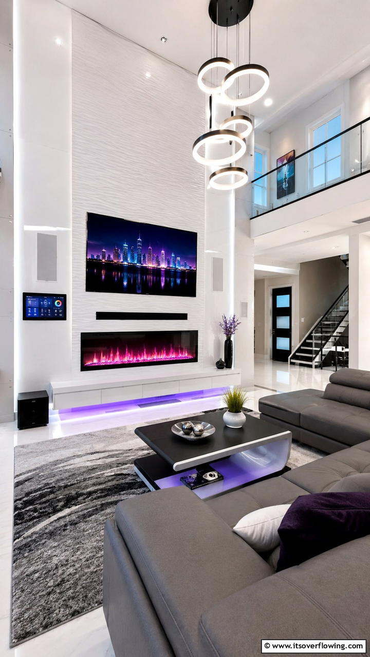 Innovative Smart Hearth Setup - 30 Fireplace Hearth Ideas to Elevate Your Living Room