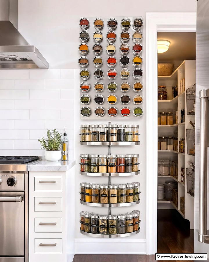 Innovative Spice Rack Design - 21 Larder Cupboard & Pantry Ideas for Organized Kitchens