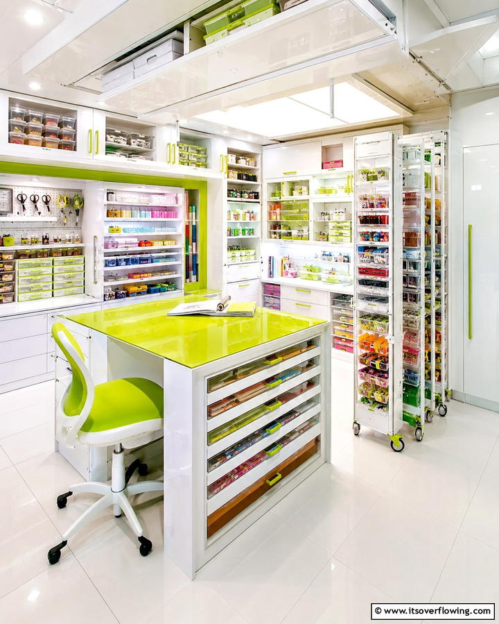 Innovative Storage Craft Studio - 30 Organized Craft Room Ideas for Creative Spaces at Home