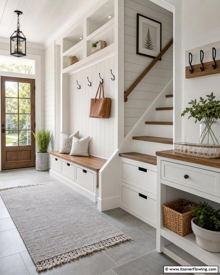 Innovative Storage Solutions - 21 Modern Front Porch Ideas for Welcoming Entryways