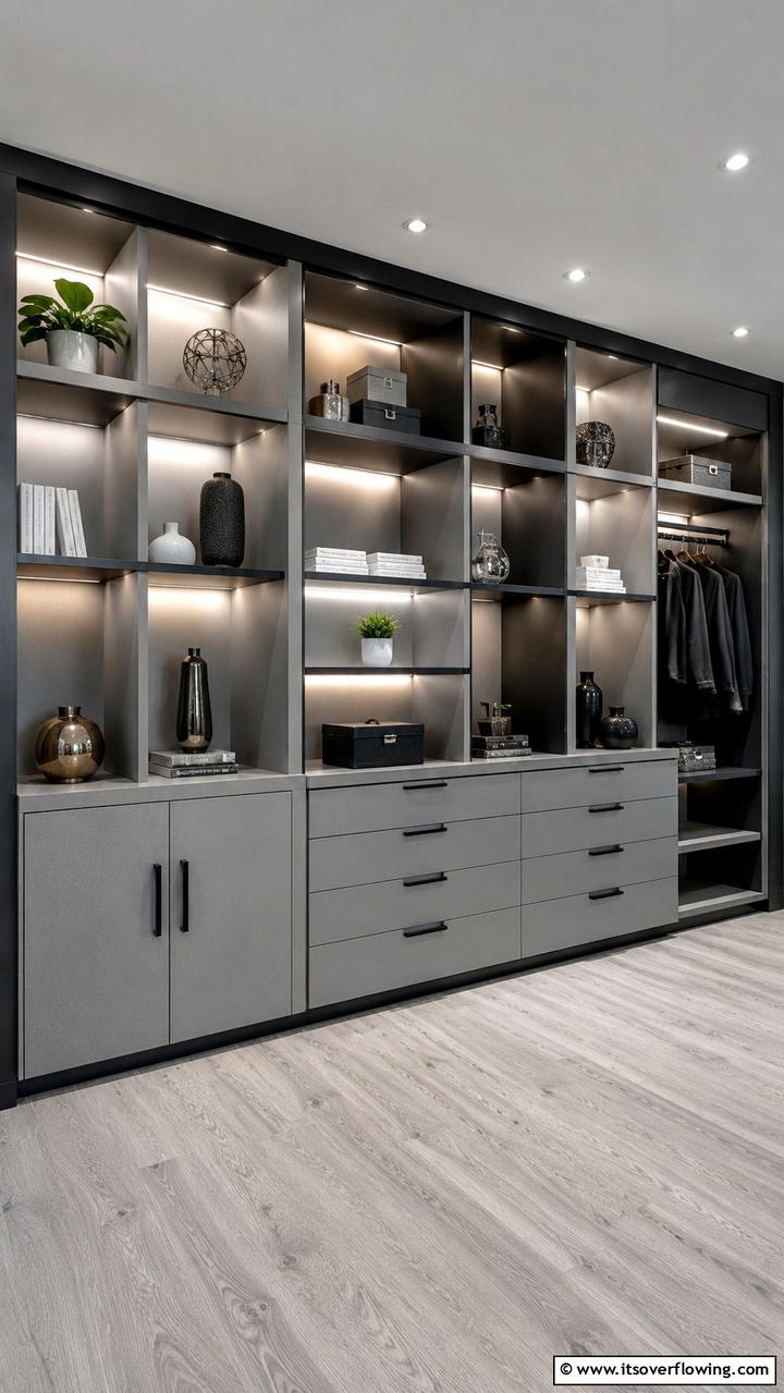 Innovative Storage Solutions - 30 Grey House With Black Trim Ideas- Bold Exterior Designs