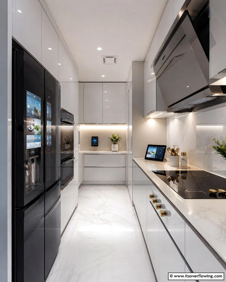 Innovative Storage Solutions - 30 Luxe Black, White, and Gold Kitchen Ideas for Elegant Spaces