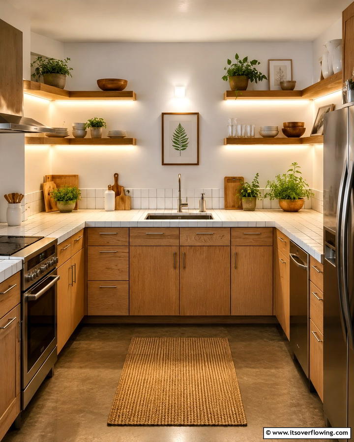 Innovative Under Shelf Glow - 30 Small Kitchen Lighting Ideas to Brighten Compact Spaces