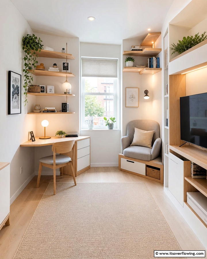 Innovative Use of Corners - 21 Small Apartment Decorating Ideas for Stylish Living