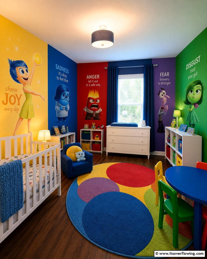 Inside Out Emotion Nursery - 30 Disney Nursery Ideas for Magical Baby Rooms