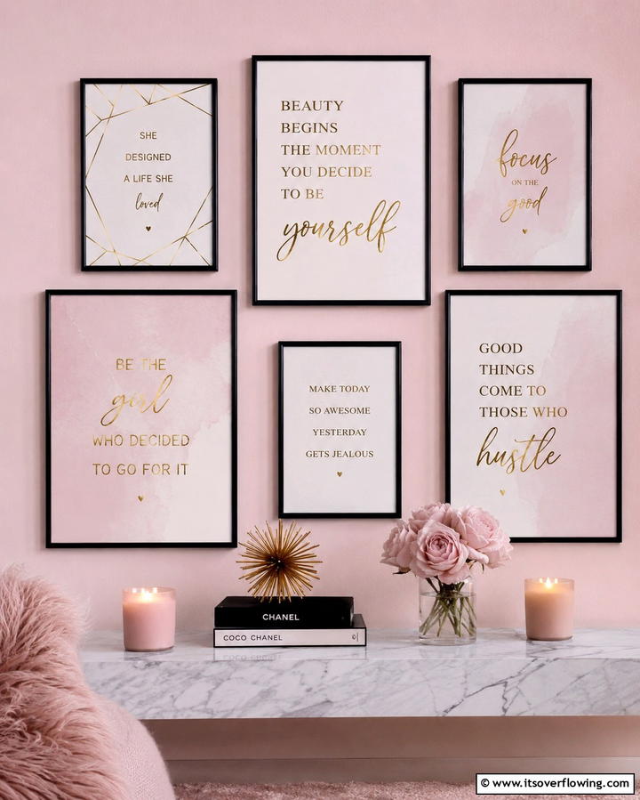 Inspirational Quote Art - 30 Bathroom Art Ideas to Elevate Your Walls with Personality