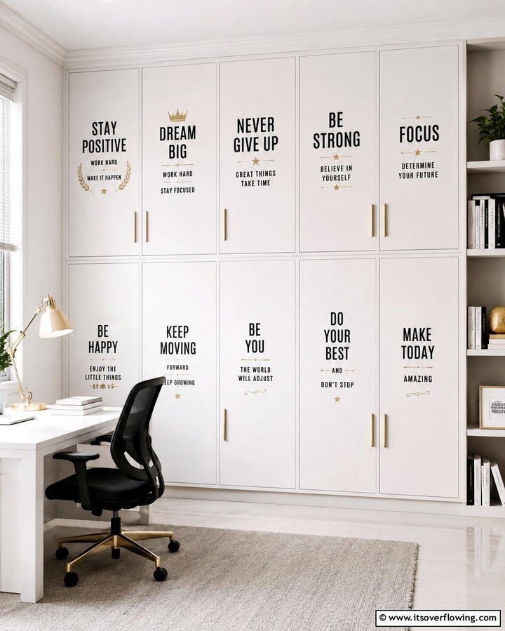 Inspirational Quote Displays - 30 Locker Decor Ideas- Organize with Style at Home