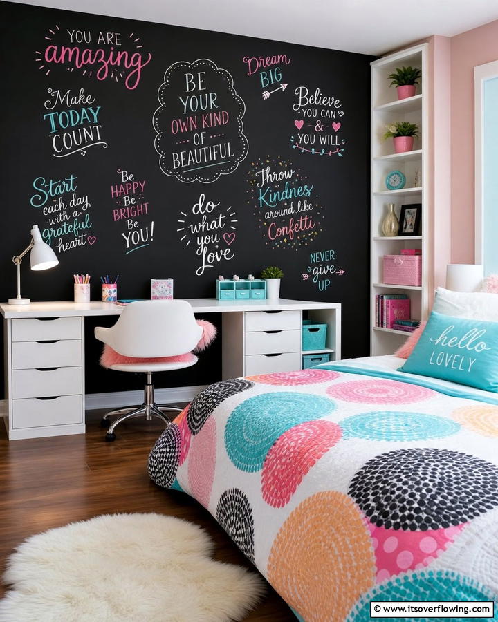 Inspirational Quote Walls - 30 Tween Bedroom Ideas for Fun and Age-Appropriate Style