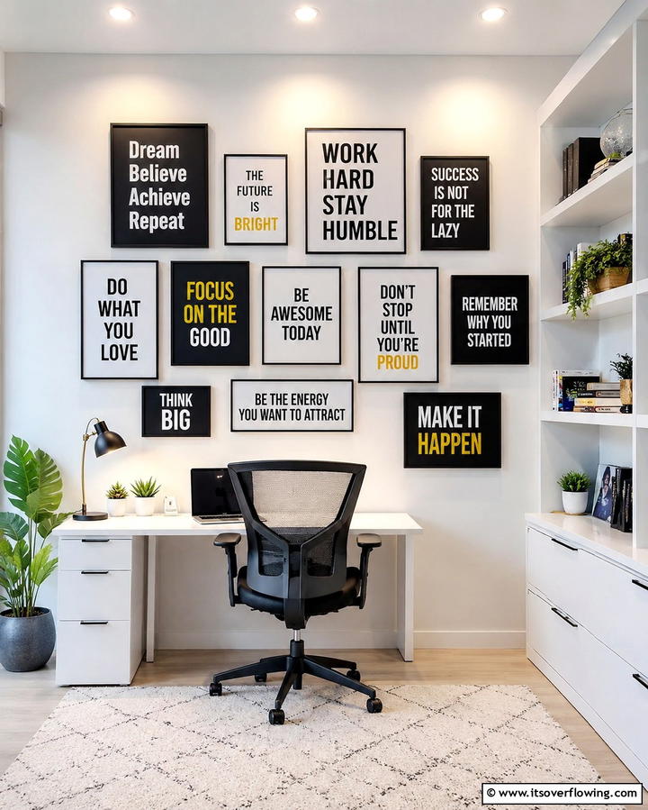 Inspirational Quotes Collage - 20 Wall Collage Ideas to Showcase Your Memories