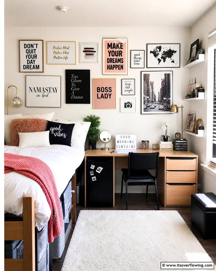 Inspirational Wall Art Displays - 21 Dorm Room Decorating Ideas for Style and Function