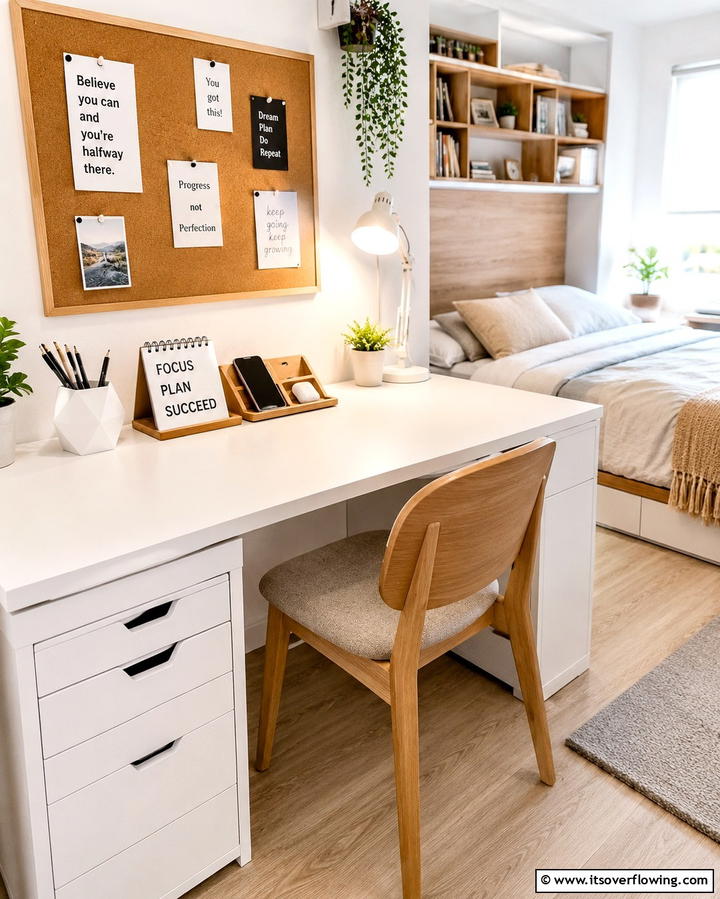 Inspiring Desk Accessories - 20 Student Bedroom Design Ideas for Study and Sleep