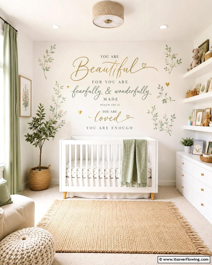 Inspiring Quote Walls - 30 Nursery Accent Wall Ideas for a Charming Baby Room