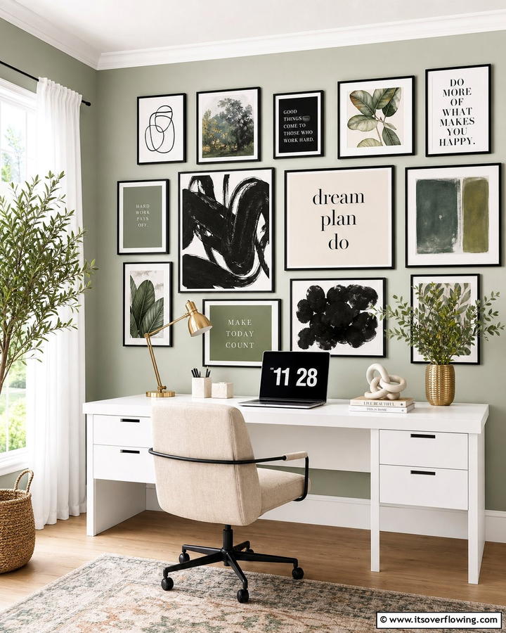 Inspiring Wall Art - 21 Home Office Decor Ideas for Productivity and Style