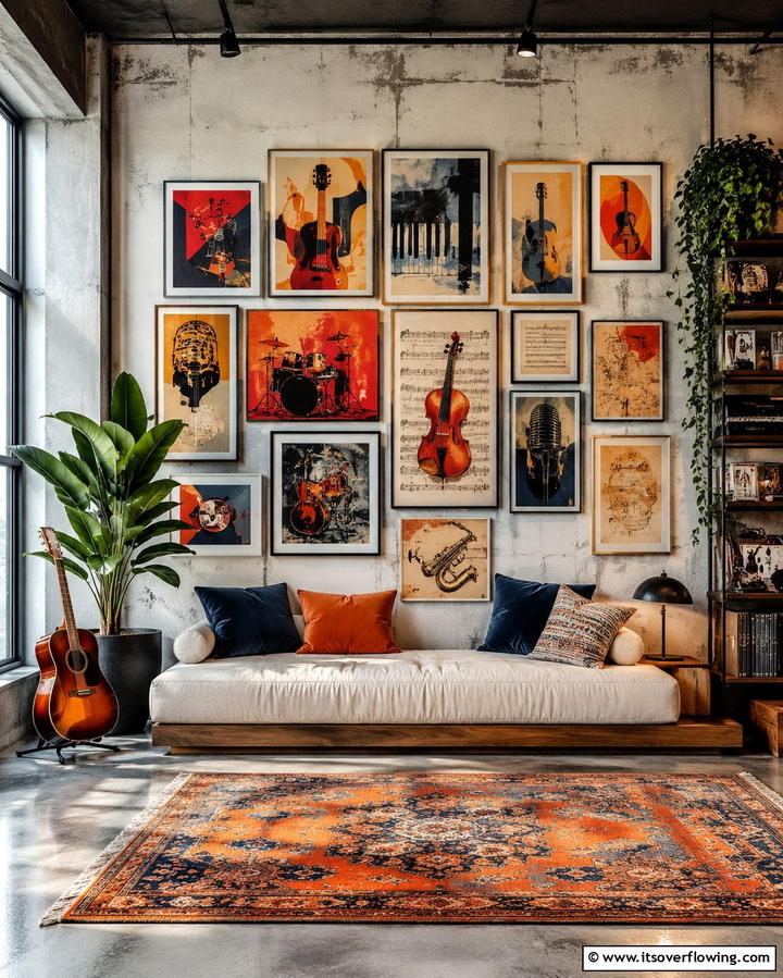 Inspiring Wall Decor for Motivation - 25 Music Room Ideas to Create the Perfect Sound Space