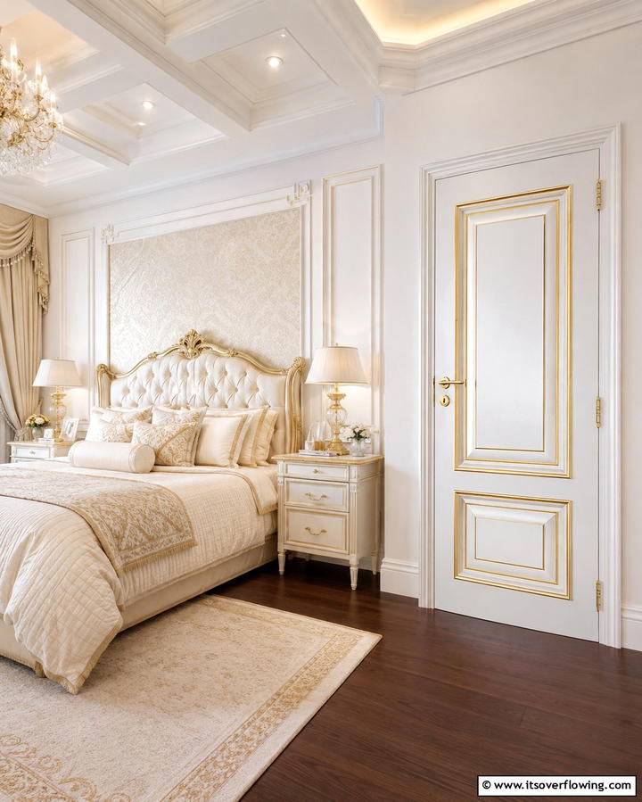 Install Decorative Molding for Elegance - 25 Creative Bedroom Door Decorating Ideas for Style