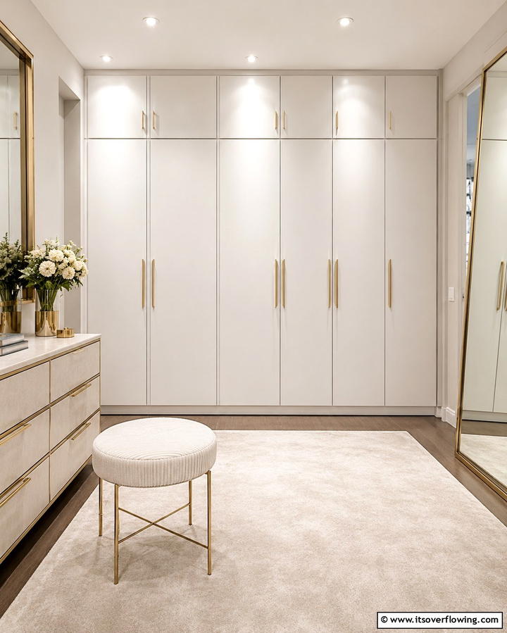 Install Floor to Ceiling Wardrobes for Maximum Storage - 25 Small Dressing Room Ideas to Organize Your Wardrobe