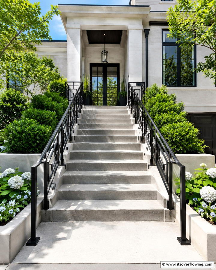 Install Handrails - 25 Front Step Ideas to Enhance Your Home’s Entrance