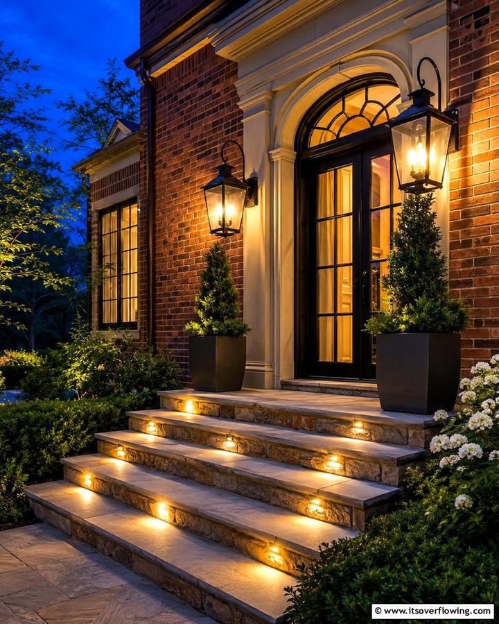 Install Outdoor Lighting - 25 Front Step Ideas to Enhance Your Home’s Entrance