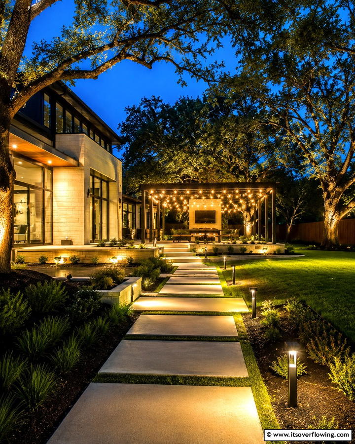 Install Outdoor Lighting - 25 Large Backyard Landscaping Ideas for a Stunning Outdoor Oasis