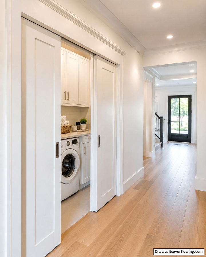 Install Sliding Doors - 25 Small Utility Room Ideas for Efficient Homes