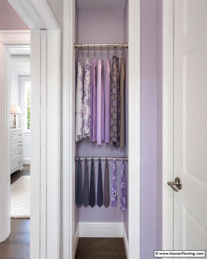 Install Tension Rods for Extra Hanging Space - 25 Small Closet Storage Ideas to Maximize Space