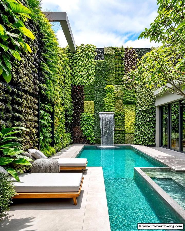 Install Vertical Garden Walls - 20 Pool Privacy Ideas to Enhance Your Outdoor Space