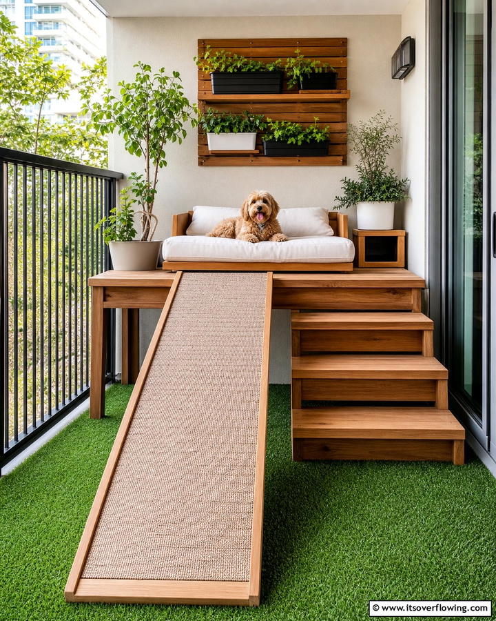 Install a Dog Ramp or Steps - 20 Dog Balcony Ideas for Your Furry Friend’s Comfort