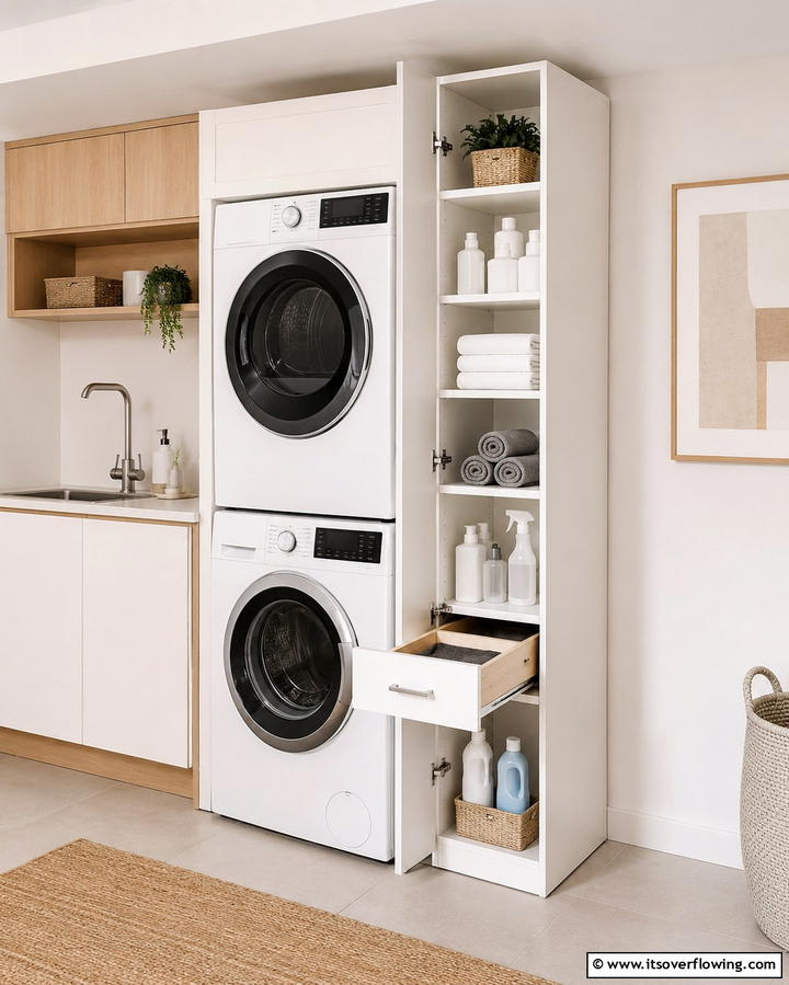 Install a Laundry Tower - 20 Stackable Laundry Room Ideas for Small Spaces