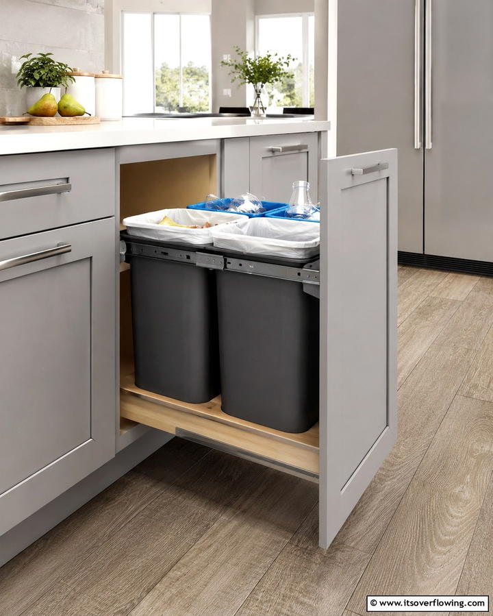 Install a Pull Out Trash Bin - 25 Inspiring Kitchen Remodel Ideas for a Modern Look