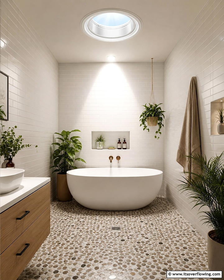 Install a Skylight Tube - 20 Windowless Bathroom Ideas to Brighten Up Your Space